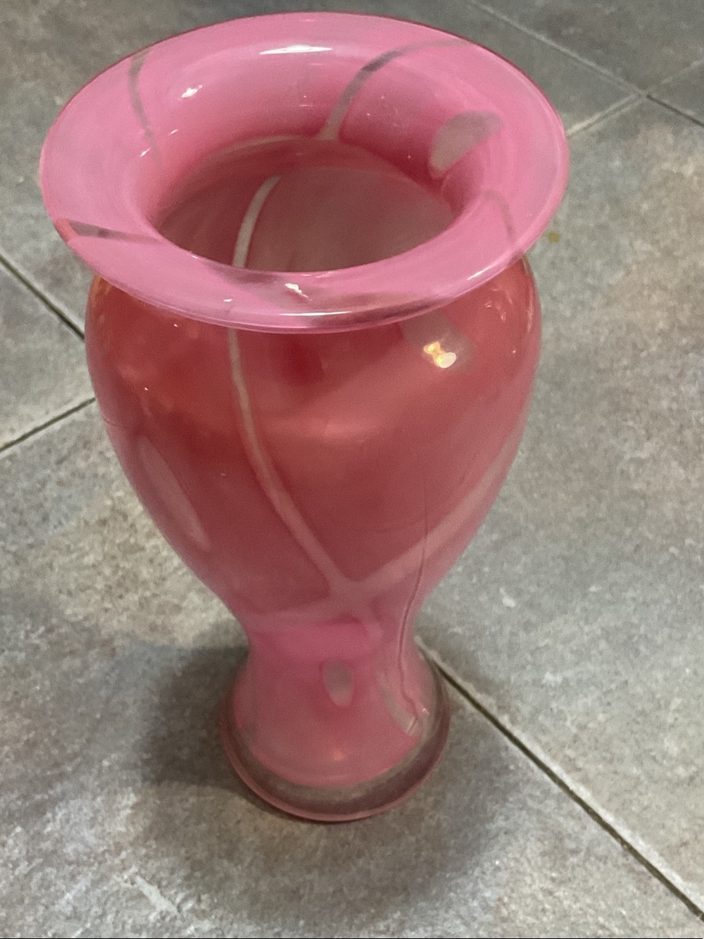 Pink Art Glass Vase - Home Accents